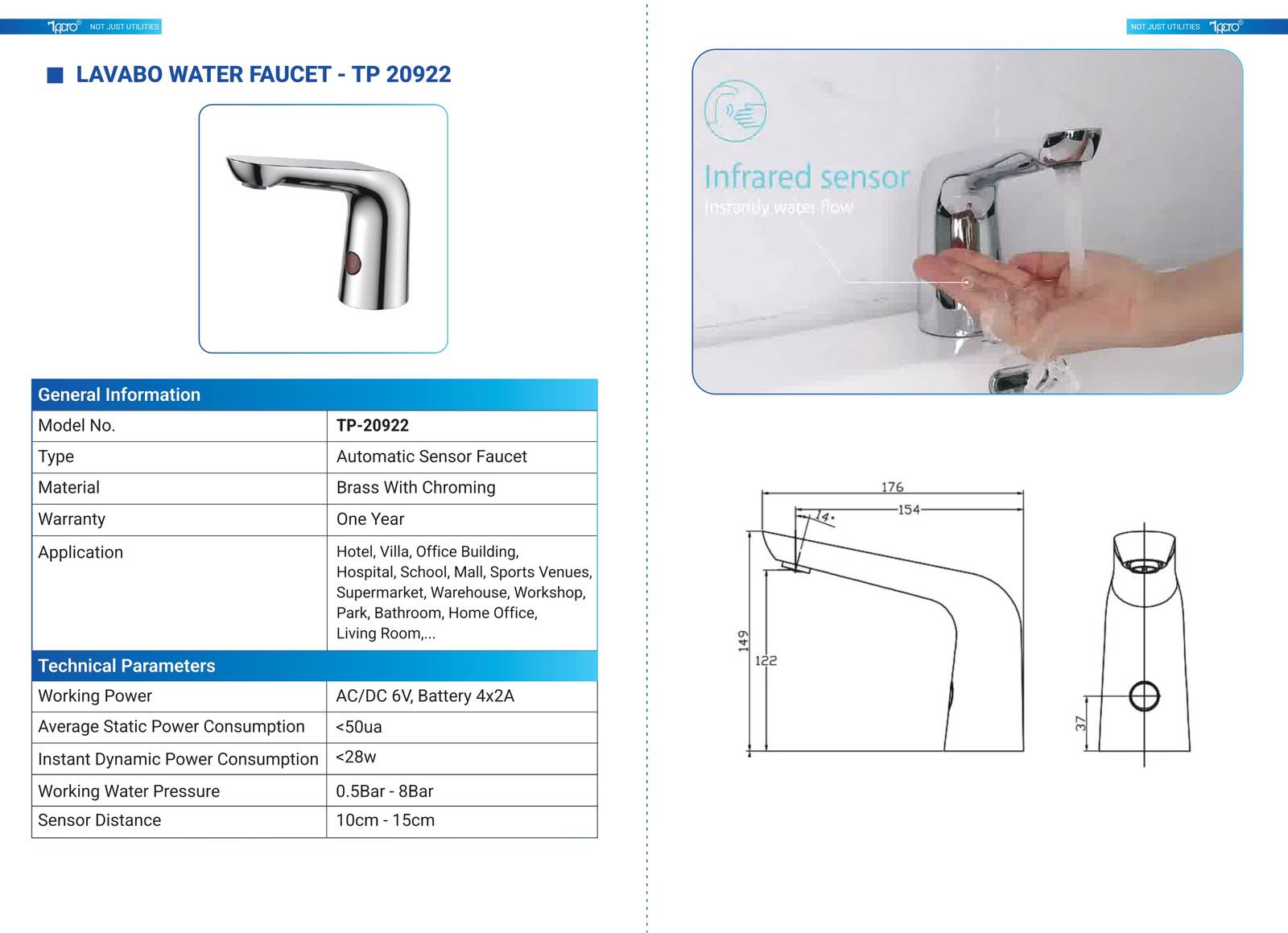 Thiết bị vệ sinh cảm ứng TPPRO Catalogue và Bảng giá mới nhất  /Page 19